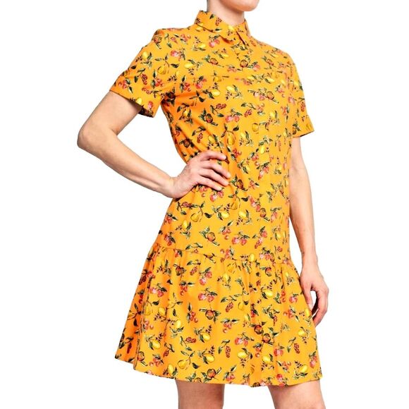 Donna Morgan Collared High Neck Button Down Folded Short Sleeve size 8 - Picture 12 of 13